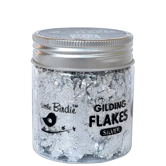 Little Birdie Gilding Flakes 15g-Silver {1}