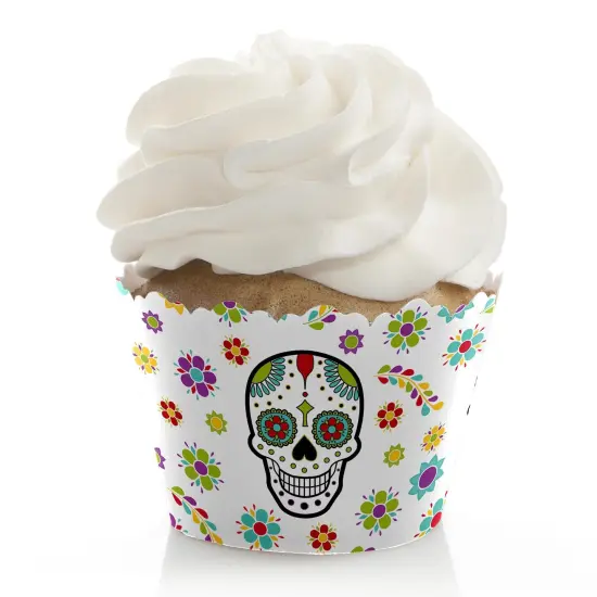Big Dot of Happiness Day of the Dead - Sugar Skull Party Decoration - Party Cupcake Wrappers - Set of 12 {1}