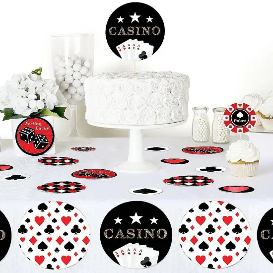 Big Dot of Happiness Las Vegas - Casino Party Giant Circle Confetti - Party Decorations - Large Confetti 27 Count {6}