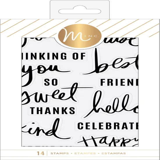 Heidi Swapp Minc Clear Stamps 14/Pkg-Sentiments {1}