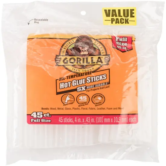 Gorilla All-Temperature Glue Sticks 45/Pkg-.43"X4" {1}