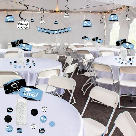 Big Dot of Happiness Light Blue Grad - Best is Yet to Come - Light Blue Graduation Party Supplies Decoration Kit - Decor Galore Party Pack - 51 Pieces {4}