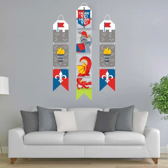 Big Dot of Happiness Calling All Knights and Dragons - Hanging Vertical Paper Door Banners - Medieval Birthday Party Wall Decor Kit -Indoor Door Decor {3}