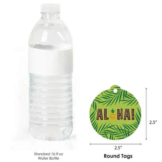 Big Dot of Happiness Tiki Luau - Tropical Hawaiian Summer Party Favor Gift Tags (Set of 20) {4}