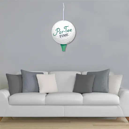 Big Dot of Happiness Par-Tee Time - Golf - Hanging Porch Birthday or Retirement Party Outdoor Decorations - Front Door Decor - 1 Piece Sign {4}