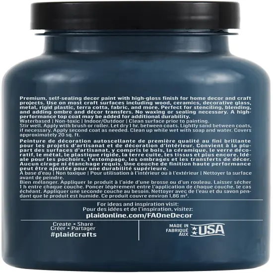 FolkArt ONE Decor Gloss Paint 8oz {3}