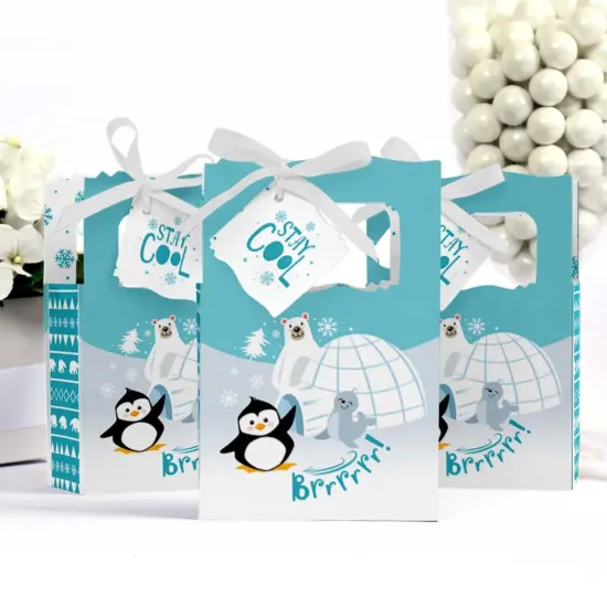 Big Dot of Happiness Arctic Polar Animals - Winter Baby Shower or Birthday Party Favor Boxes - Set of 12 {4}