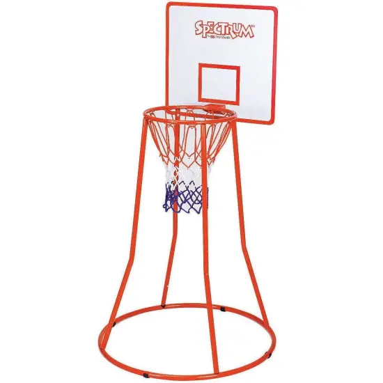 Spectrum Kids Basketball Goal with Backboard. Durable Goal with Painted Steel Frame has Official Size Goal Set at 4 Ft High with Wood Backboard that is Perfect for Younger Kids. {1}