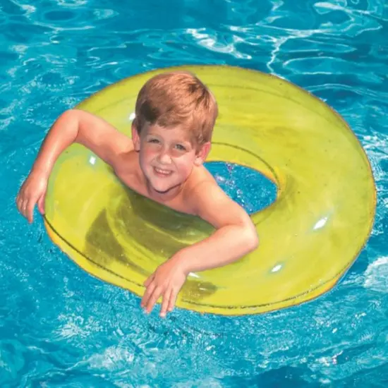 Swim Central Inflatable Swim Ring Tube Pool Float - 30" - Yellow {3}