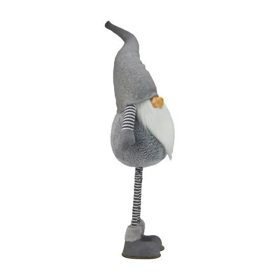 Northlight Chubby Adjustable Height Smirking Gnome - 42" - Gray and White {4}