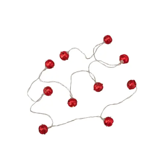 Northlight LED Christmas Bells Fairy Lights - 5.5' - Clear Wire - Red - 10ct {4}
