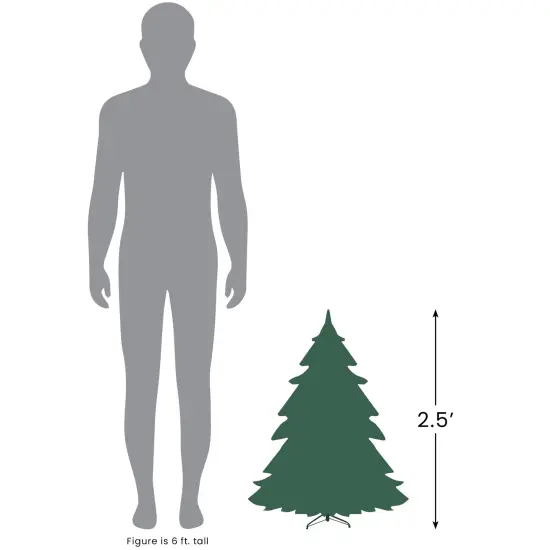 Northlight Balsam Pine Medium Artificial Christmas Tree - 28" - Unlit Green {7}