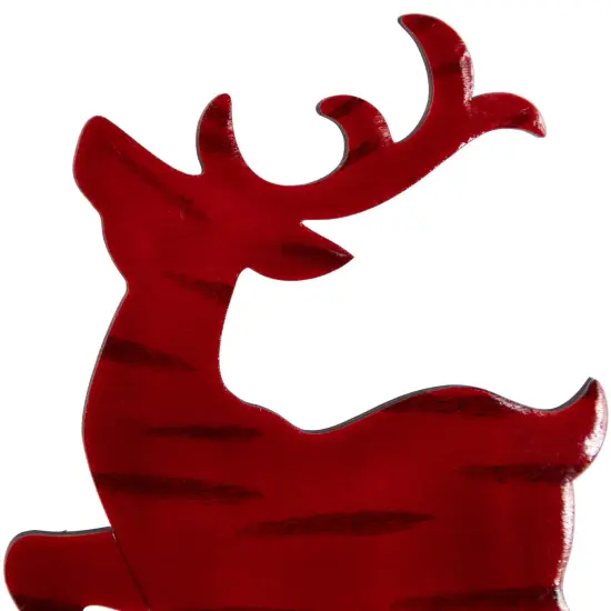 Northlight Glossy Standing Reindeer Christmas Decoration - 8" - Red {7}