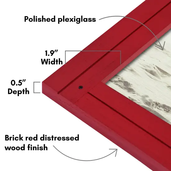 Americanflat Picture Frame - Rustic Picture Frame with Textured Engineered Wood, Shatter Resistant Glass and Easel Back - Horizontal and Vertical Display {3}