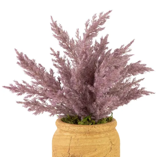 Northlight Artificial Astilbe Plant in a Ceramic Pot - 12"- Purple {6}