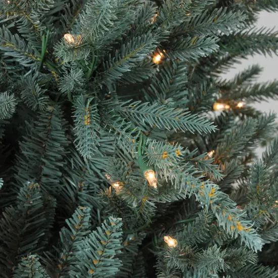 Northlight Real Touch&trade; Pre-Lit Medium Fairbanks Alpine Artificial Christmas Tree - 7.5' - Clear Lights Green {4}