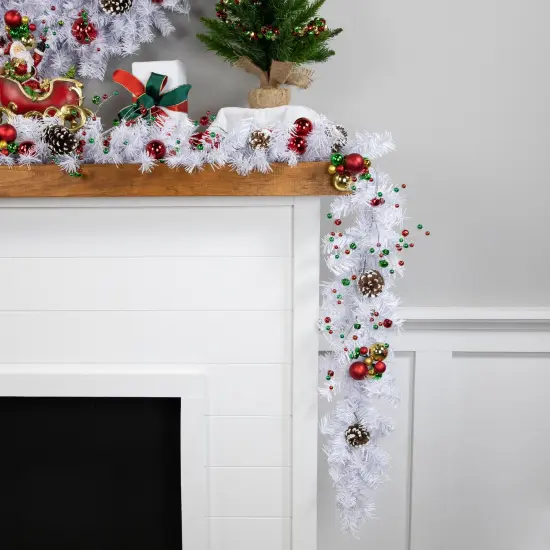 Northlight Commercial Length White Canadian Pine Artificial Christmas Garland - 100' x 8" - Unlit {4}