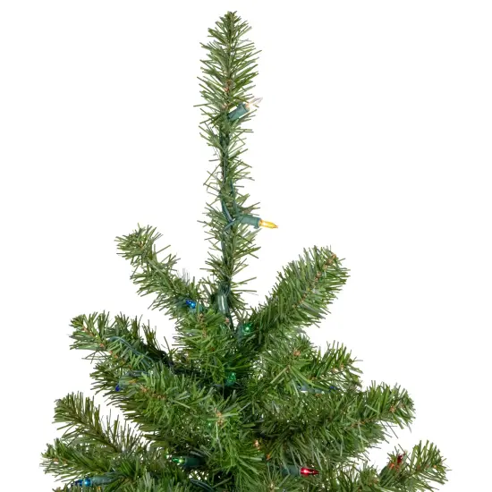 Northlight Pre-Lit Medium Canadian Pine Artificial Christmas Tree - 6' - Multicolor Lights Green {4}