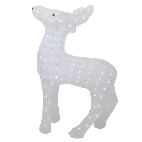 Northlight LED Lighted Commercial Grade Acrylic Reindeer Christmas Display Decor - 23" - Pure White Lights {4}