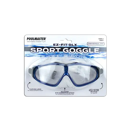 Swim Central 7" Blue EZ Fit DLX Sport Goggles Swimming Pool Accessory for Adults and Children {5}