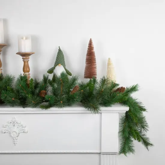 Northlight Pine and Pine Cones Artificial Christmas Garland - 9' x 12" - Unlit Green {4}