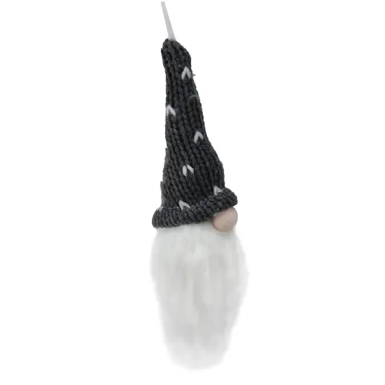 Northlight 8" Gray Hat Christmas Santa Gnome Head Ornament {4}