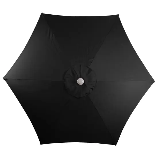 Northlight 7.5ft Outdoor Patio Market Umbrella with Hand Crank, Black {4}