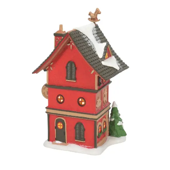 Department 56 Department 56 North Poles Finest Wooden Toys Lighted Christmas Building #6009828 Red {3}