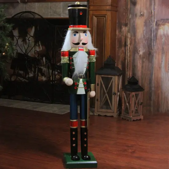 Northlight 36.75" Green and Black Christmas Nutcracker Soldier with Sword {5}