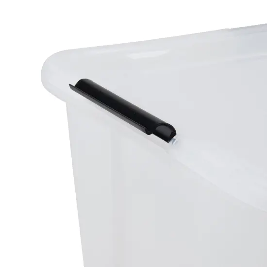 Rolling Storage Box, 15 Gallon, Clear {2}