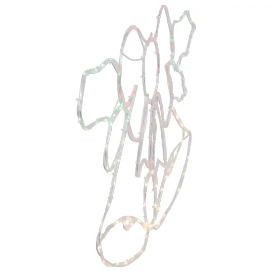 Northlight 34" Lighted Christmas Bell and Bow Window Silhouette Decoration Red {7}