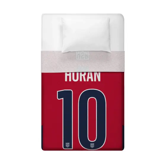 Sleep Squad US Women's Soccer Lindsey Horan 60” x 80” Raschel Plush Jersey Blanket {3}