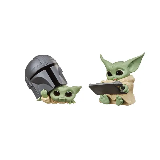 STAR WARS The Bounty Collection Series 3 The Child Figures 2.25-Inch-Scale Helmet Peeking, Datapad Tablet Posed Toys 2-Pack, Ages 4 and Up {1}