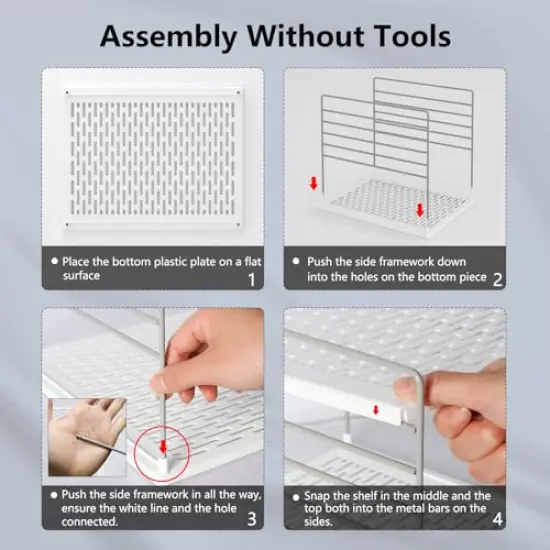 WANCHIY Pantry Organizers and Storage, Foil and Plastic Wrap Organizer- Divided Compartment Holder for Aluminum Foil&Wraps&Baggie Boxes, Upgraded Shelf Organizer for Pantry Organizer, Pantry Storage {2}