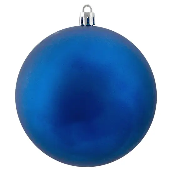 Northlight Shatterproof Matte Christmas Ball Ornaments - 4" (100mm) - Lavish Blue - 12ct {4}