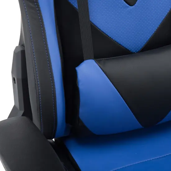 Techni Office Solutions 53" Vibrant Blue and Black Unique Techni Sports TS-92 Comfortable Gaming Chair {7}