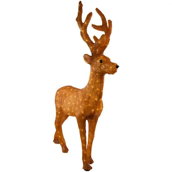 Northlight LED Lighted Commercial Grade Acrylic Reindeer Outdoor Christmas Decoration - 46" Brown {5}