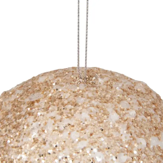 Northlight 5" Gold and Silver Sequin Ball Christmas Ornament {4}