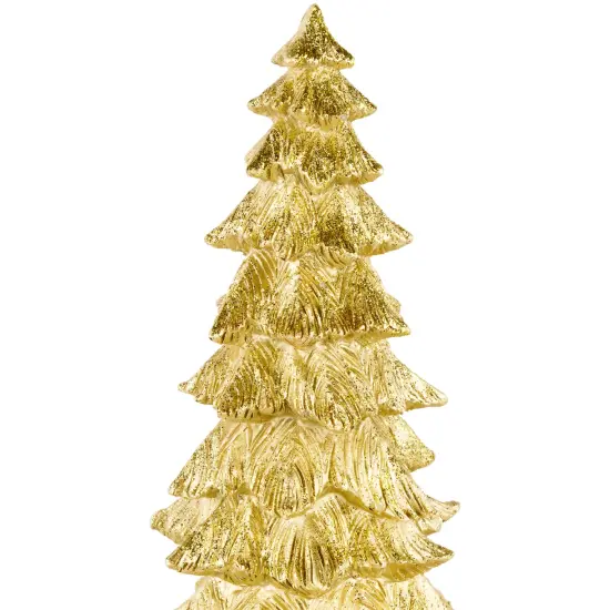 Northlight Metallic Woodland Tree Christmas Decoration - 12.5" Gold {4}
