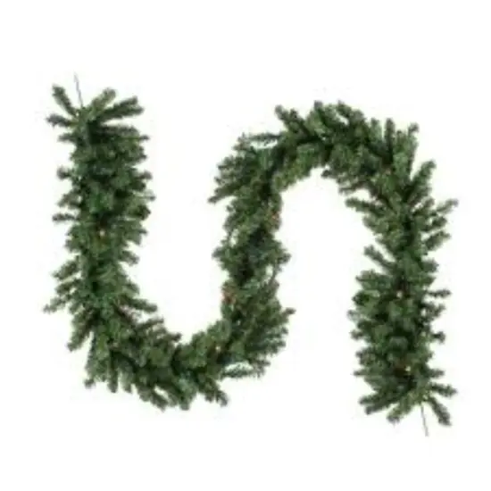 Northlight Pre-Lit Battery Operated Pine Artificial Christmas Garland - 9' x 10" - LED Multi Lights Green {4}
