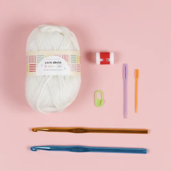 Incraftables Assorted Acrylic Yarn Skeins Set. Crochet Yarn Set w/ 18pcs Skein Bundle (22 Yards), Crochet Hooks, Needles, Stitch Markers & Bag. Yarn Variety Pack Kit for Amigurumi & Crocheting Project {4}