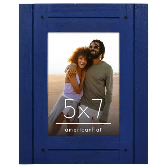 Americanflat Picture Frame - Rustic Picture Frame with Textured Engineered Wood, Shatter Resistant Glass and Easel Back - Horizontal and Vertical Display {7}