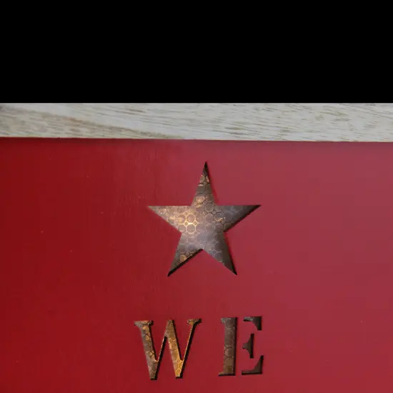 Northlight 11.75" Red and Brown Christmas LED Battery Operated Wall Decoration {6}