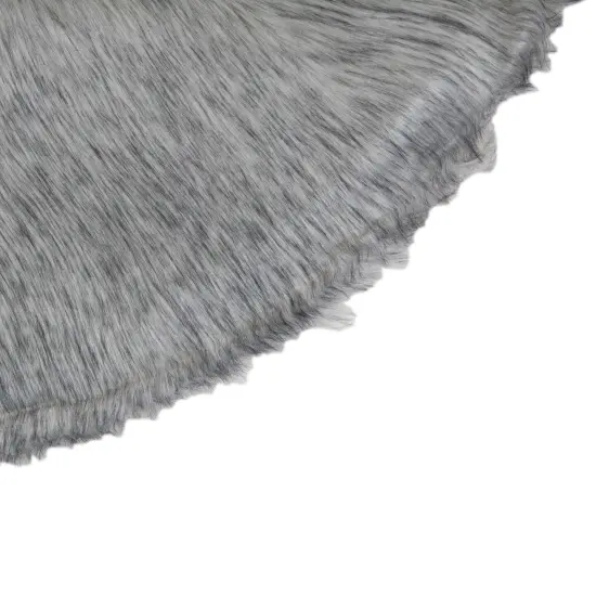 Northlight 36" Beige and Gray Plush Faux Fur Christmas Tree Skirt {5}