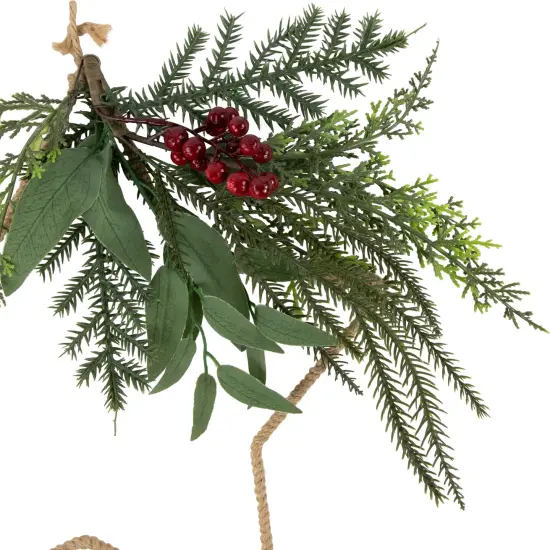 Northlight Mixed Pine Foliage and Berries Star Hanging Christmas Ornament - 11" Green {5}