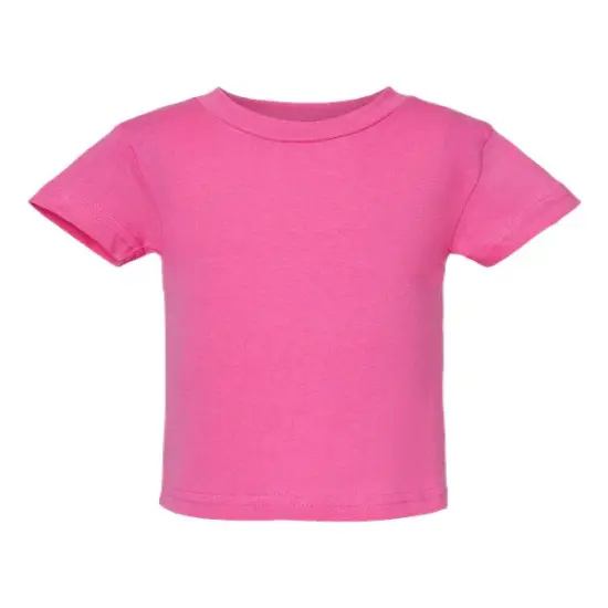 Rabbit Skins&reg; Infant Short Sleeve Cotton Jersey Tee - 3401 Raspberry {1}