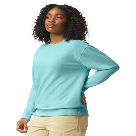 Comfort Colors&reg; Garment-Dyed Lightweight Fleece Crewneck Long Sleeve Sweatshirt Hydrangea {6}