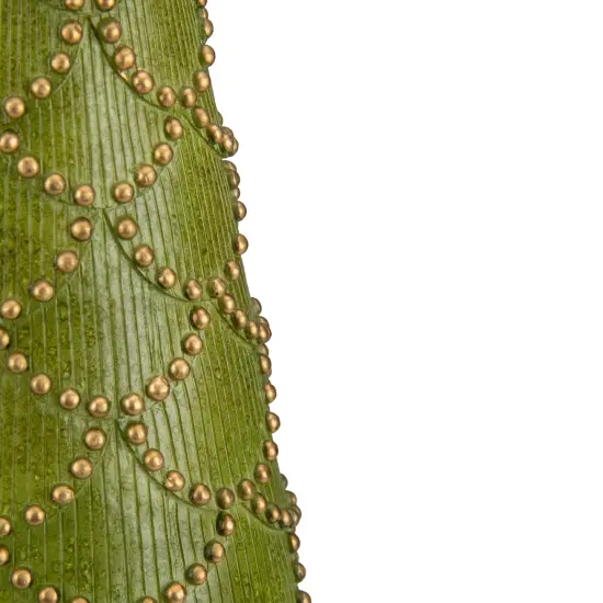 Northlight Christmas Tree Cone on Pedestal with Star Topper Decoration - 23" - Green {6}