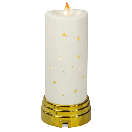 Northlight 9" Gold and White Nativity Scene Flameless Candle {5}