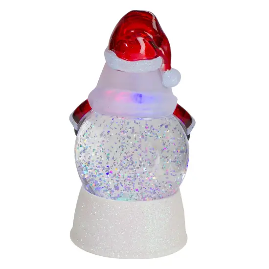 Northlight LED Lighted Color Changing Santa Christmas Snow Globe - 7" White {6}